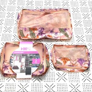 3 PIECE TROPICAL PACKING CUBE SET